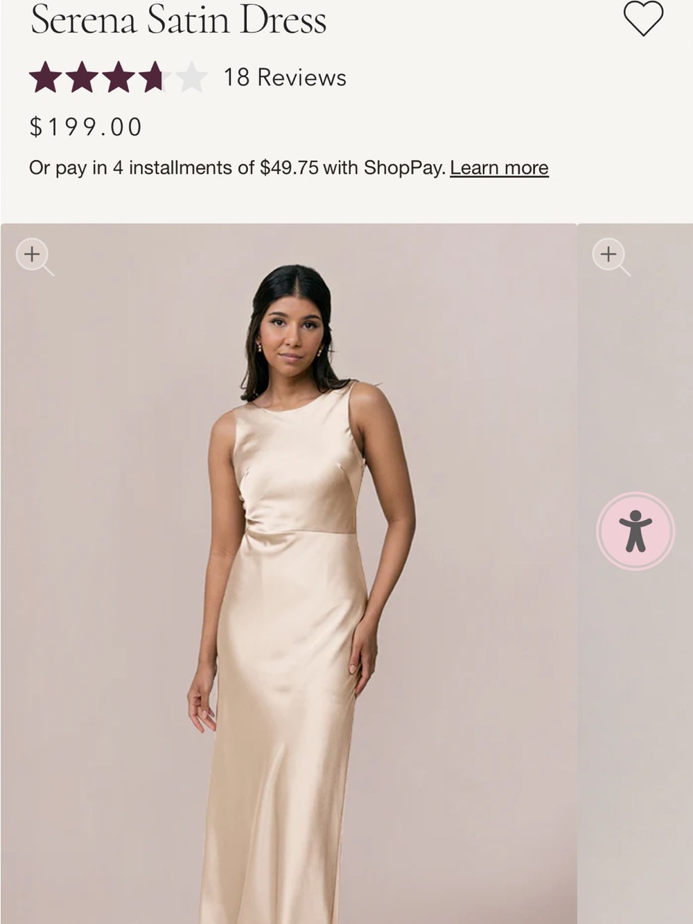 Revelry Serena Satin Maxi Dress in Champagne